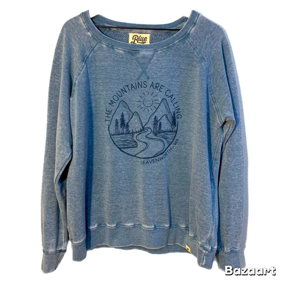 Blue 84 Tops - BLUE 84 Graphic Sweatshirt Women’s XL Blue. (The Mountains Are Calling)